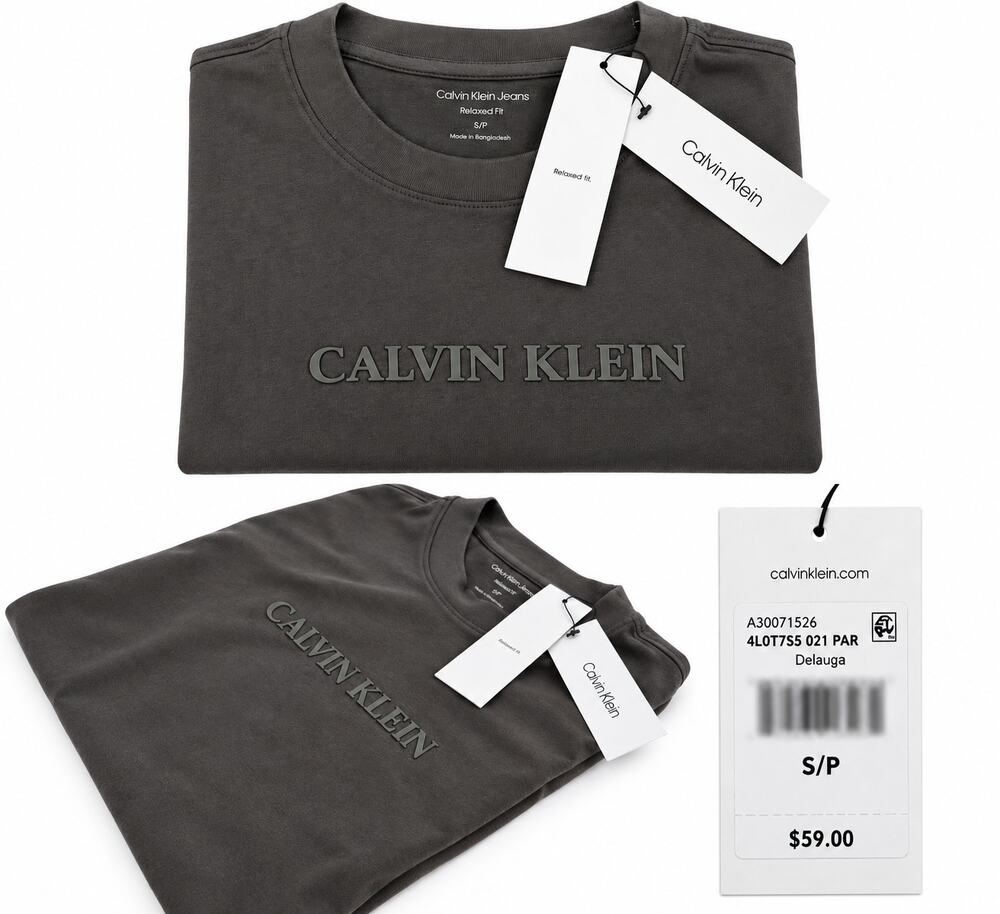 Calvin Klein Men’s T-Shirt – Charcoal Gray – Size S – New with Tags